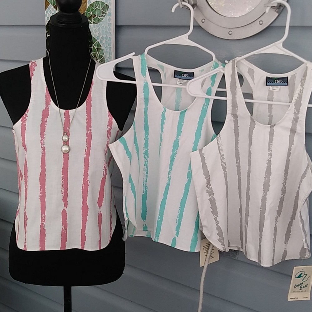 NWT ocean east 3 tank tops size small